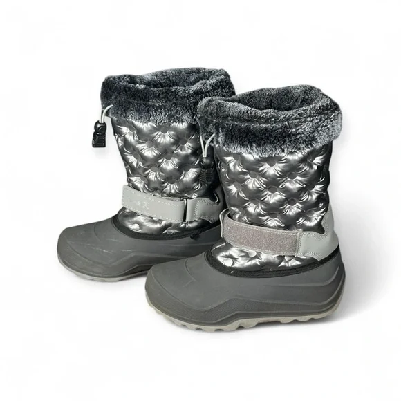 Kamik Gray Penny 3 Quilted Winter Boots with Faux Fur - Picture 2 of 6